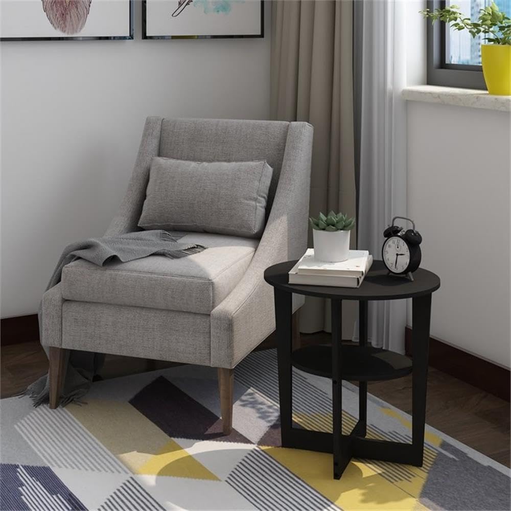 Furinno Mehrzweckregal, Einfache Montage, mit 3 Ebenen, holz, Espresso/Schwarz, 37.08 x 37.08 x 52.5