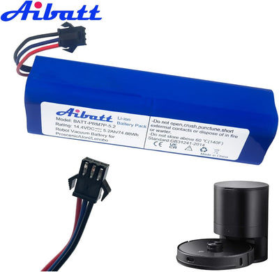 Aibatt Li-Ion Akku 14.4v 5200mAh Ersatzakku für Proscenic M7 Pro,LDS M7 Pro,M8 Pro,M7 Max,U6 Roboter