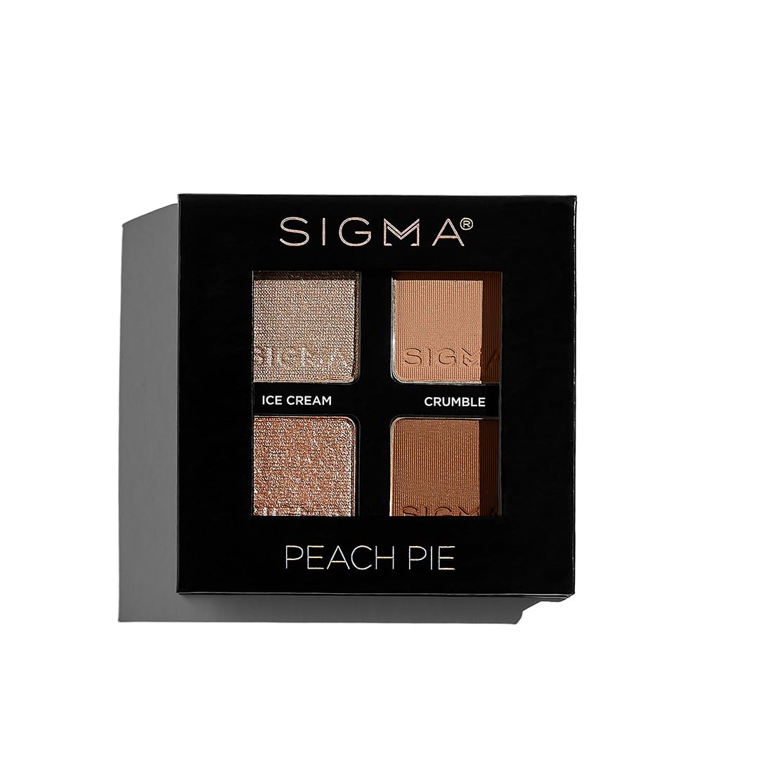 Eyeshadow Quad - Peach Pie by SIGMA for Women - 4.0 g Eye Shadow Peach 4.2 ml (1er Pack), Peach 4 g