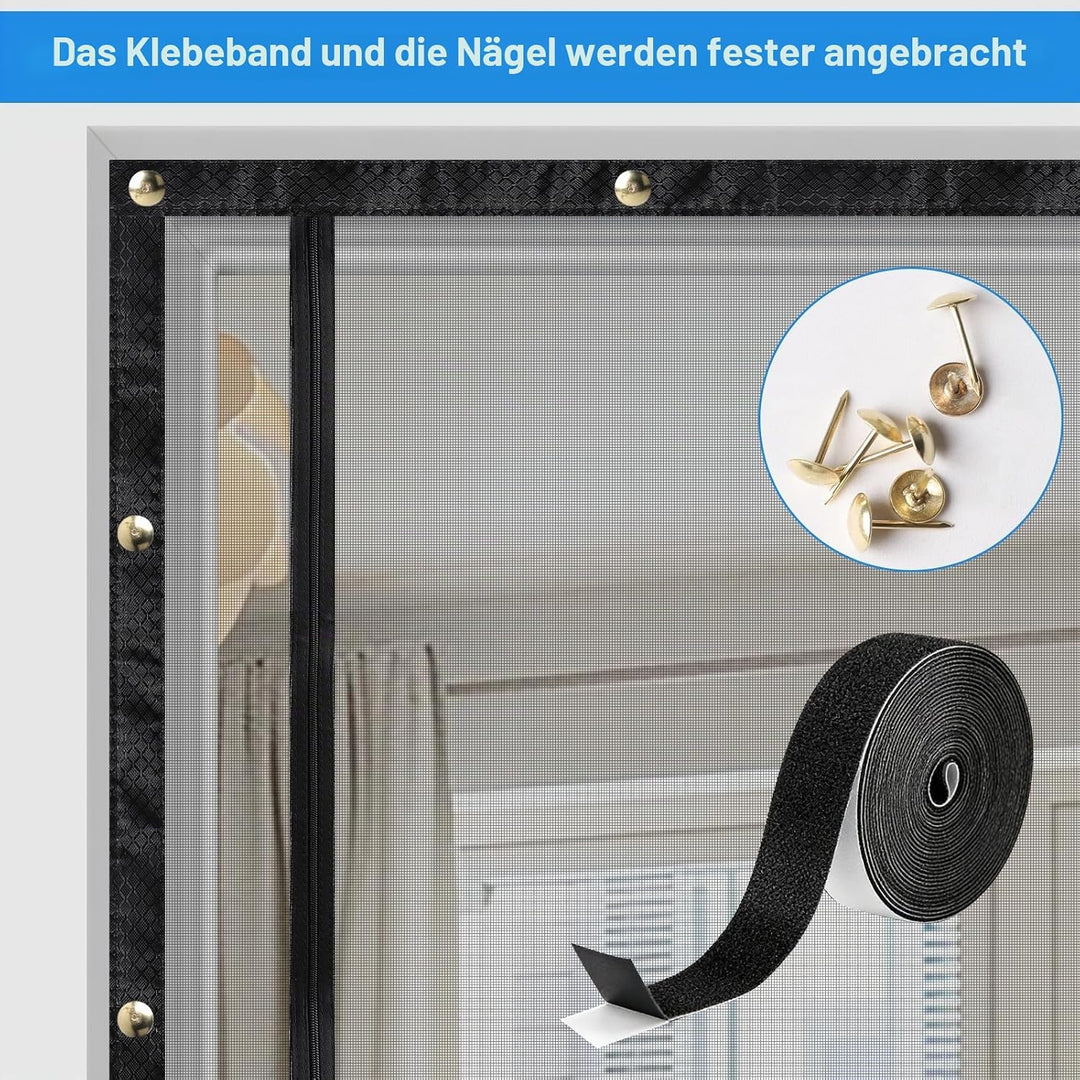 Katzennetz für Balkon, Katzengitter Tür mit Reissverschluss Katzen aus Laufen, Türgitter Katze, Haus