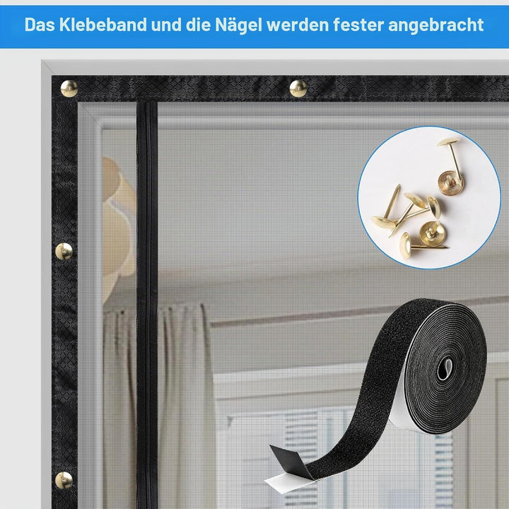 Katzennetz für Balkon, Katzengitter Tür mit Reissverschluss Katzen aus Laufen, Türgitter Katze, Haus