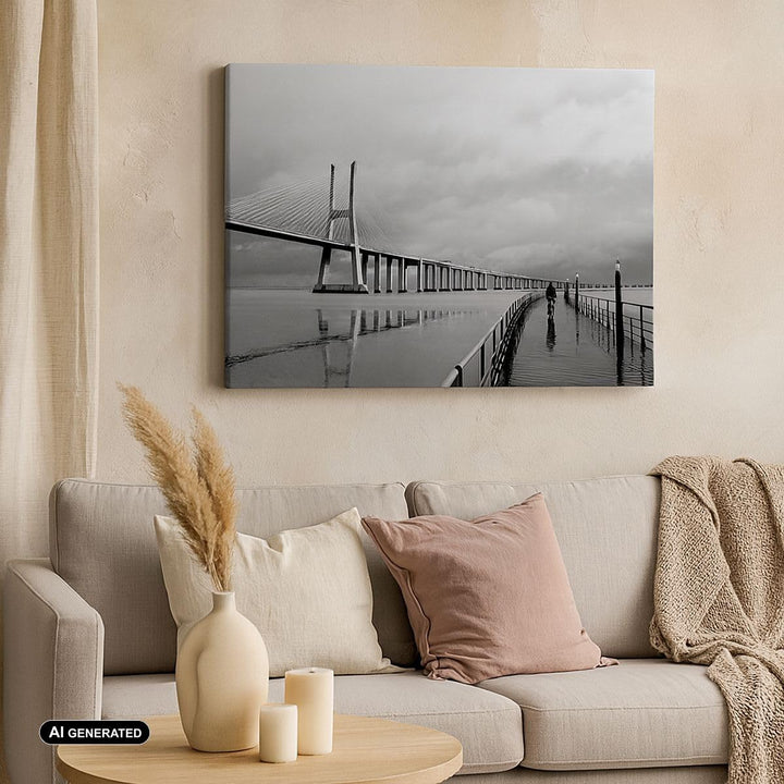 Bilder auf Leinwand 100x70cm Leinwandbild Architektur fahrrad lissabon tourismus Gross Wanddeko Bild