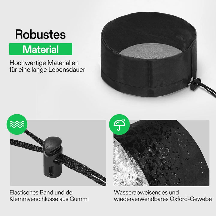 VIVOSUN 2 Stück Wachstumszelt-Entlüftungsabdeckung, 10,2 cm/15,2 cm/20,3 cm Kanalfilterabdeckung mit