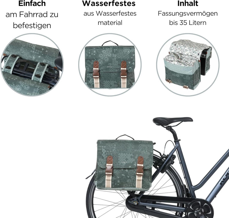 707603var-a2 - hinterradsatteltaschen 35 Liter Grün, 35 Liter Grün