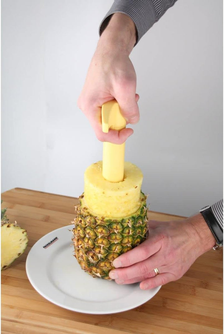 Fackelmann Ananasschneider, Schäler und Entkerner für Ananas, Fruchtentkerner mit scharfer Klinge (F