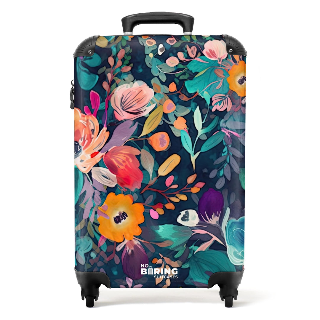 NoBoringSuitcases.com® Koffer Handgepäck Trolley Rollkoffer Kleine Reisekoffer mit 4 Rollen - Bunt -