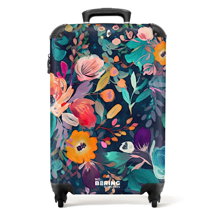 NoBoringSuitcases.com® Koffer Handgepäck Trolley Rollkoffer Kleine Reisekoffer mit 4 Rollen - Bunt -