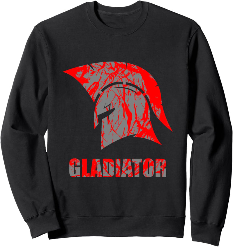 Spartaner Helm | Roter Gladiator Helm Beast ON Gym Fitness Sweatshirt