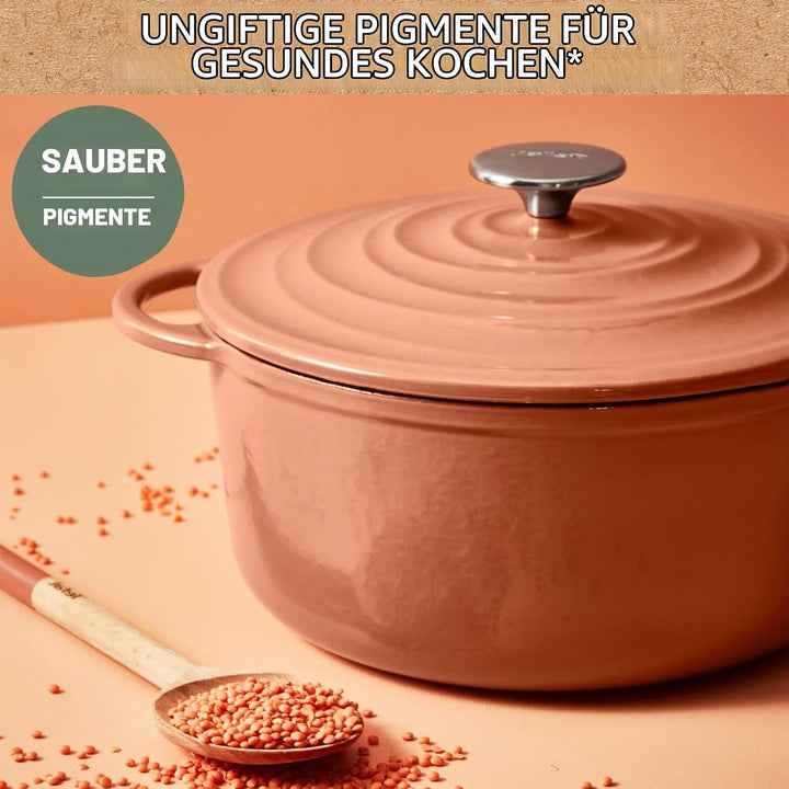 Tefal E26006 LOV Ovaler Bräter 34 cm | wiedergewonnenes Gusseisen | optimale Wärmespeicherung | für