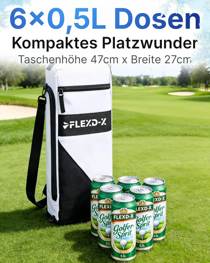 Premium Golf Bierkühler Kühltasche für Golftasche | Eiskalte 6 Dosen | Hält Getränke stundenlang kal