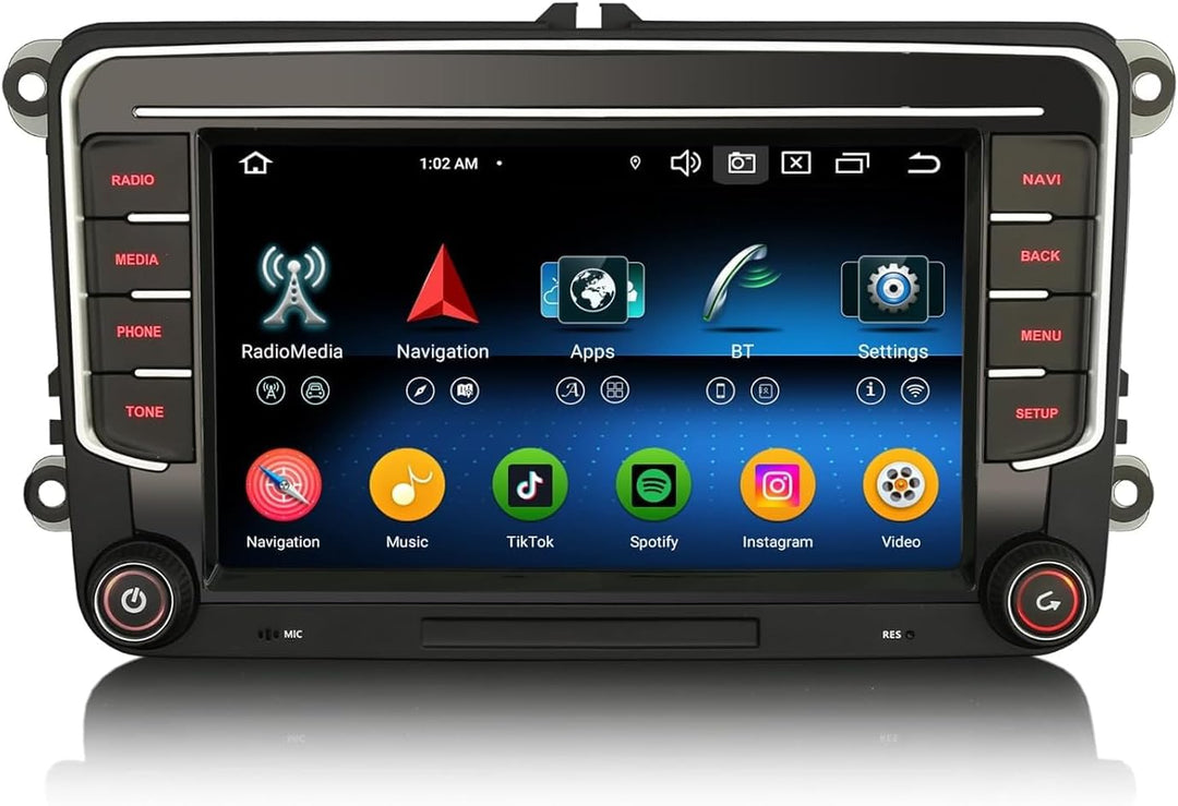 Erisin Android 14 4GB+64GB 8-Kern Autoradio Bluetooth GPS Navi für VW T6 Polo Crafter Amarok Caddy Š