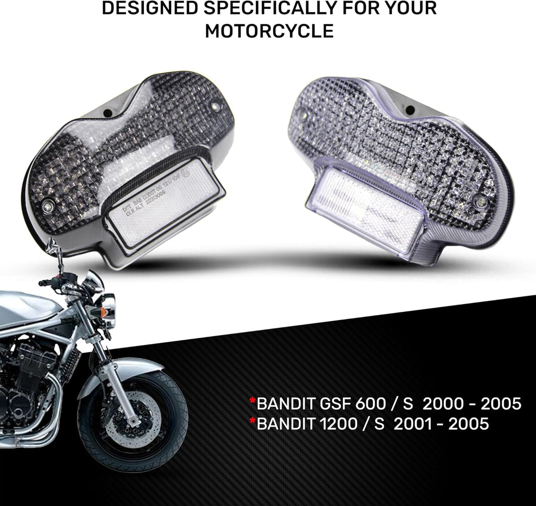 avdb-moto LED-Bremslicht mit integriertem Blinker kompatibel mit Suzuki GSF Bandit 600, 1200 2000/20