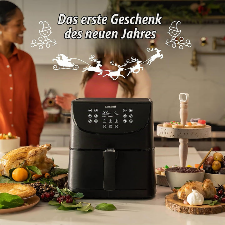 COSORI Heissluftfritteuse 5,5L XXL Friteuse Heissluft Fritteusen ohne Öl, Airfryer mit Digitalem LED