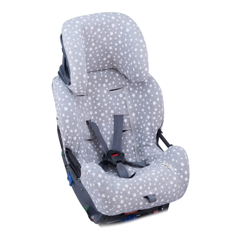 JYOKO Kids Bezug kompatibel mit Klippan Kiss 2, Klippan Kiss 2 Plus, aus Baumwolle (White Star), WHI