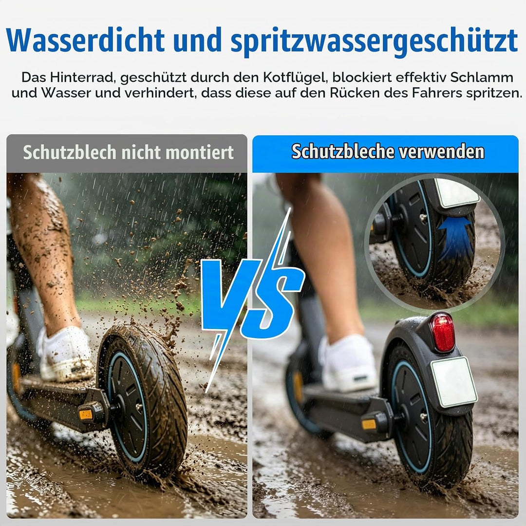 SYACHI Hinterer Kotflügel Electric Scooter mit LED Rückleucht &amp; Haken Zubehör, Scooter Schutzblech E