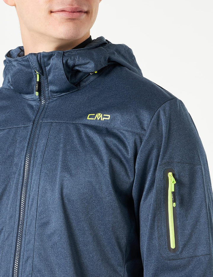 CMP Herren Giacca In Melange Softshell Leggera, Antivento E Impermeabile Wp 8.000 Jacke 56 Blue cosm