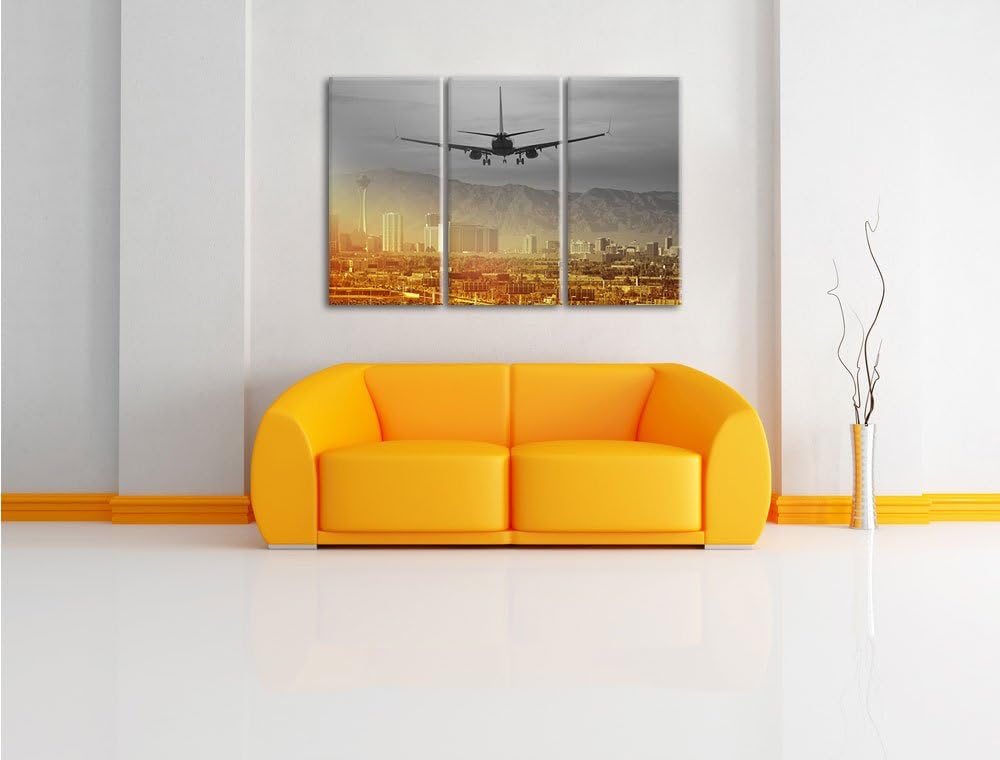 Pixxprint Urlaubsreise nach Las Vegas als Leinwandbild/Grösse: 3 Teilig (120x80) cm/Wandbild/Kunstdr