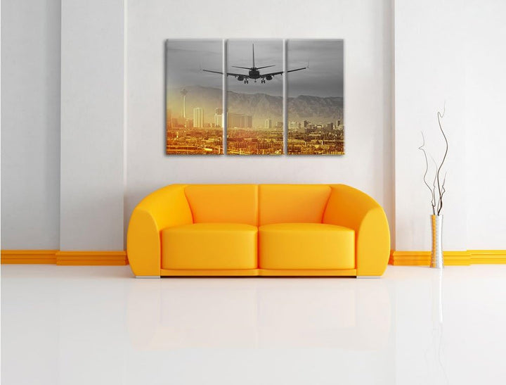 Pixxprint Urlaubsreise nach Las Vegas als Leinwandbild/Grösse: 3 Teilig (120x80) cm/Wandbild/Kunstdr