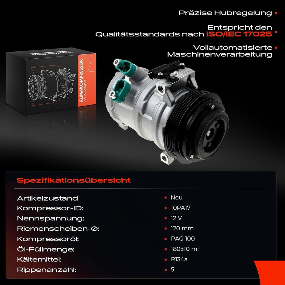 Frankberg Klimakompressor Klimaanlage Kompatibel mit X5 E53 4.4L 4.6L 4.8L 2000-2006 Replace# 645269