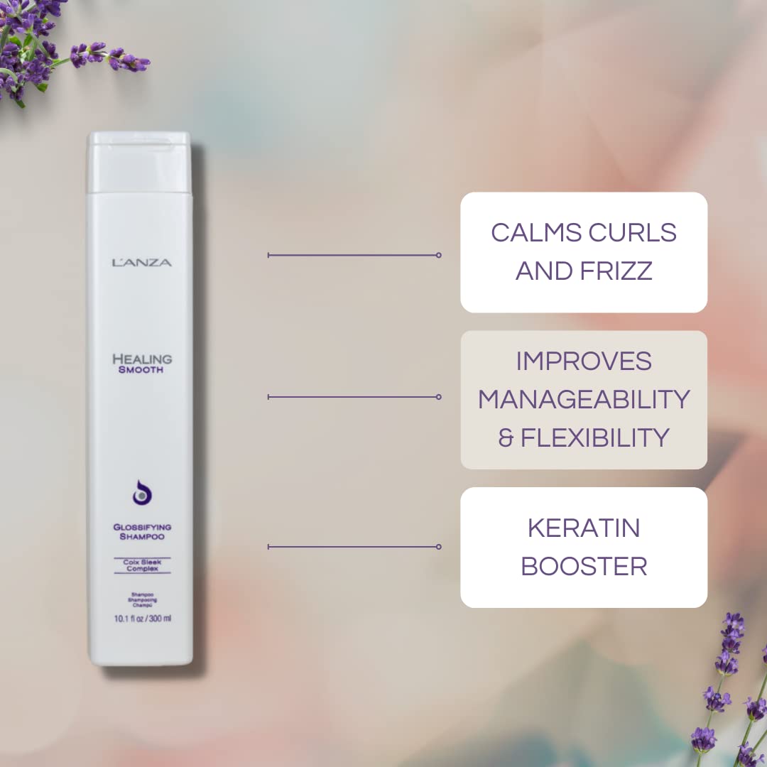 L'ANZA Reibungslose Heilung Glänzendes Shampoo (300 ml), Nährt, Repariert und Verleiht dem Haar Glan