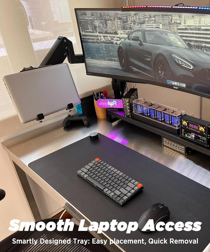 ULTRARM 10-17” Laptop Mount Tray for VESA Monitor Arms and Stands Supports Mounting Notebooks, Table