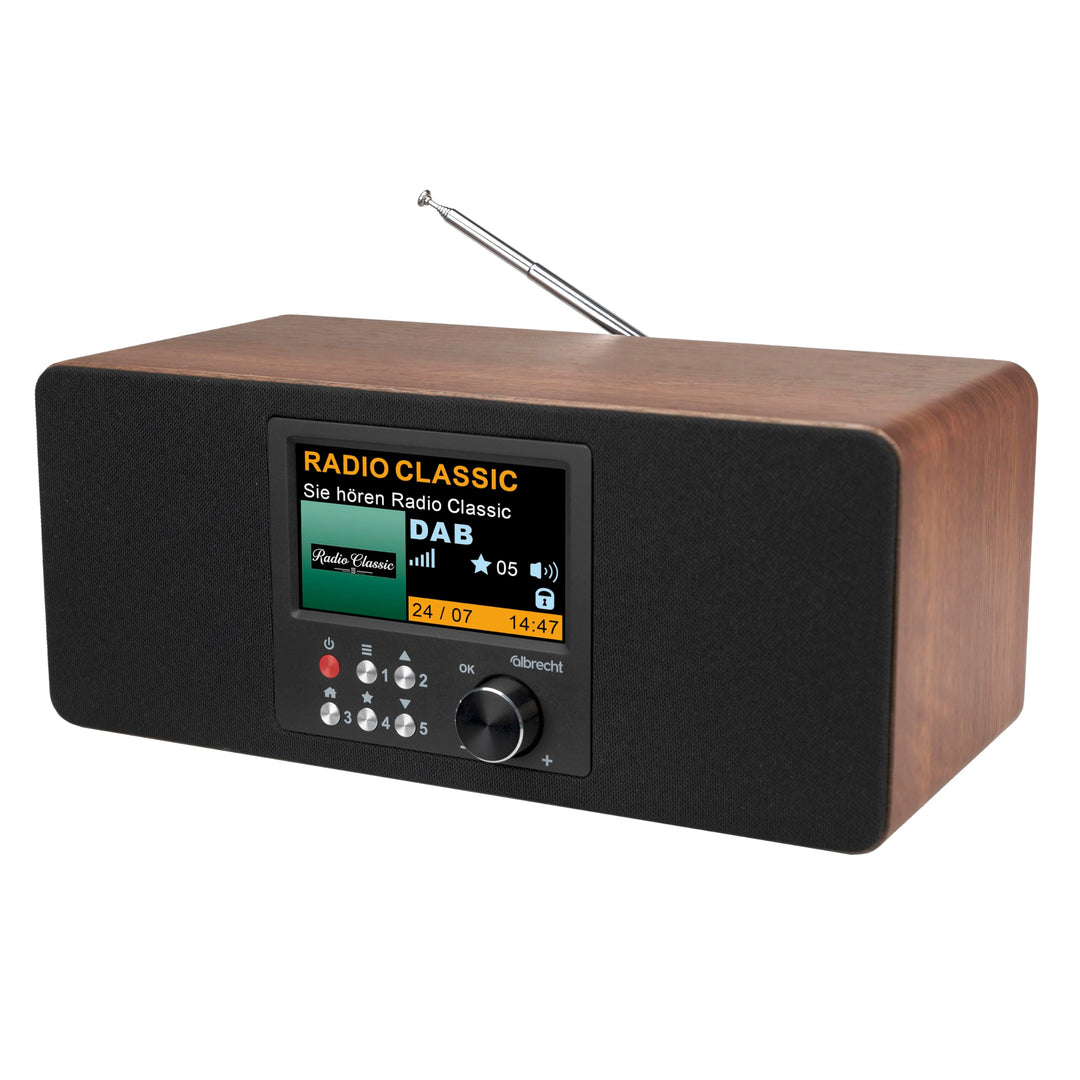Albrecht DR 864 Digitalradio Stereo, DAB+/UKW, grosses 4,3" Farbdisplay, ASA | 4,3" Farbdisplay, ASA