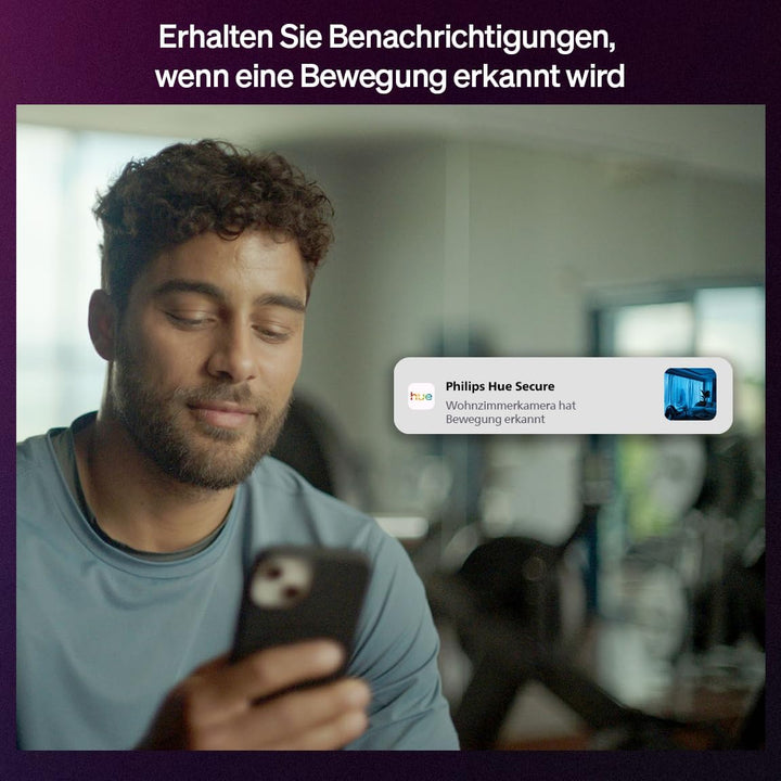 Philips Hue Secure Desktop-Überwachungskamera, Aussenkamera mit 2K-Videoauflösung, Videoüberwachung