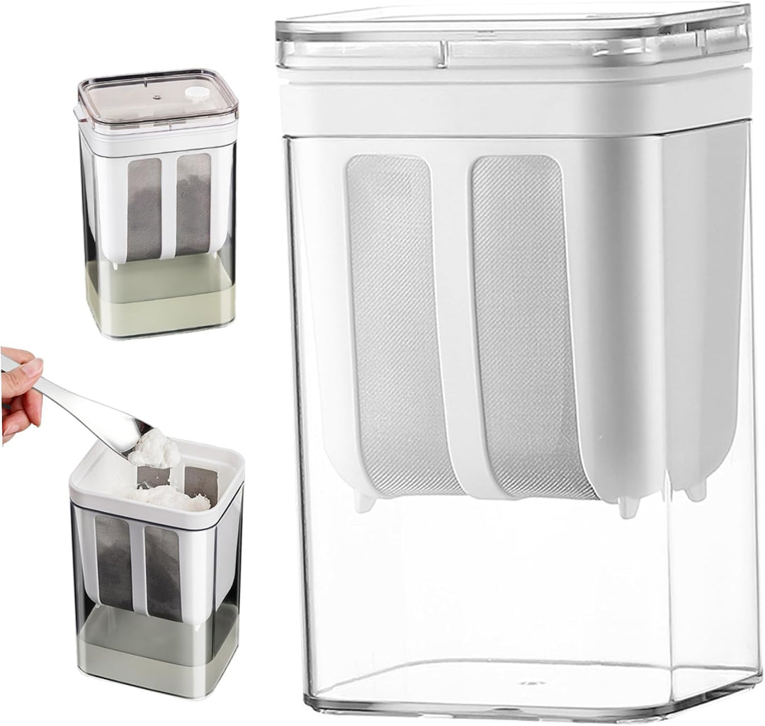 Joghurtsieb 1100 ml BPA freies Käsesieb mit feinem Netz und Deckel auslaufsicherer Saftfilter Nussmi