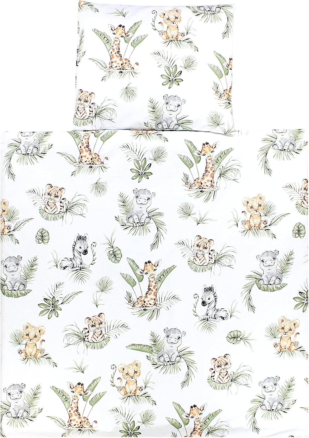 TupTam Unisex Baby Wiegenset 4-teilig Bettwäsche-Set: Bettdecke mit Bezug und Kopfkissen mit Bezug,