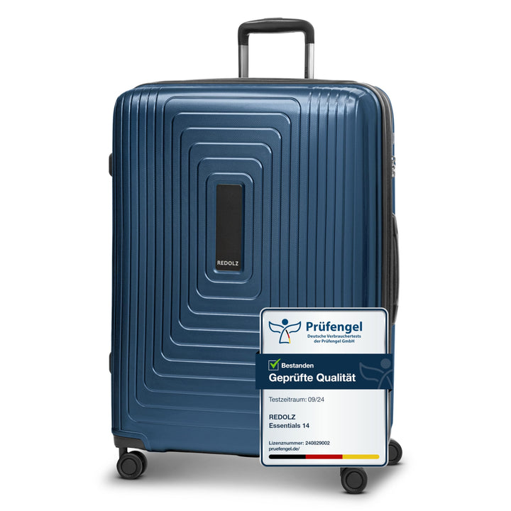 REDOLZ sehr grosser Hartschalen L+ Trolley | 52 x 34 x 77 cm | mit Dehnfalte von 123 auf 140 Liter e