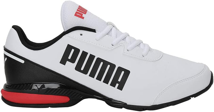 PUMA Herren Equate Sl Strassen-Laufschuh 41 EU Puma White Puma Black High Risk Red, 41 EU Puma White
