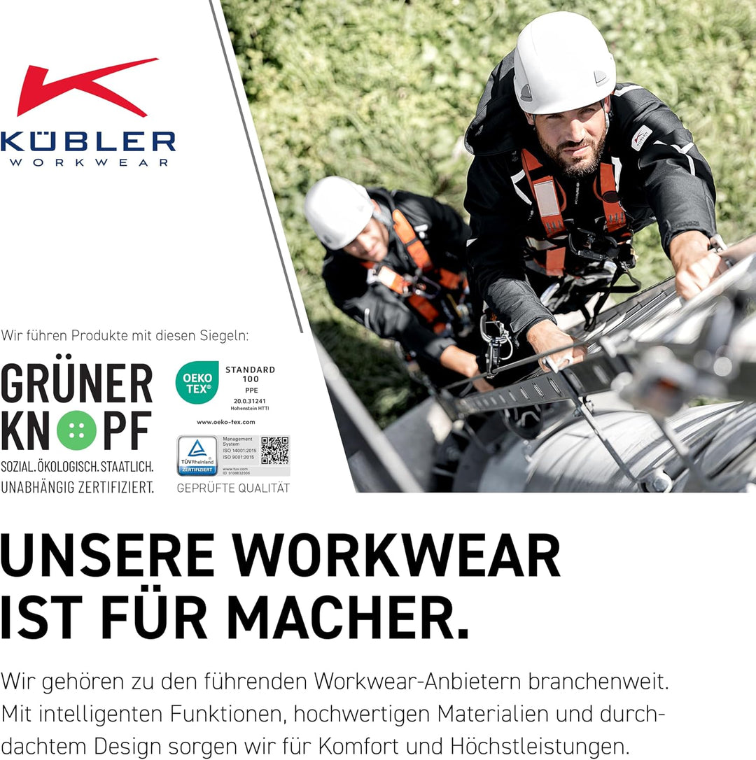 KÜBLER Workwear KÜBLER Weather Strickjacke grau, Grösse XL, Unisex-Strickjacke aus Mischgewebe, Funk