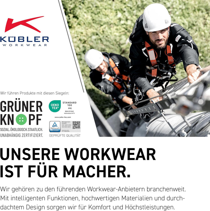 KÜBLER Workwear KÜBLER Weather Strickjacke grau, Grösse XL, Unisex-Strickjacke aus Mischgewebe, Funk