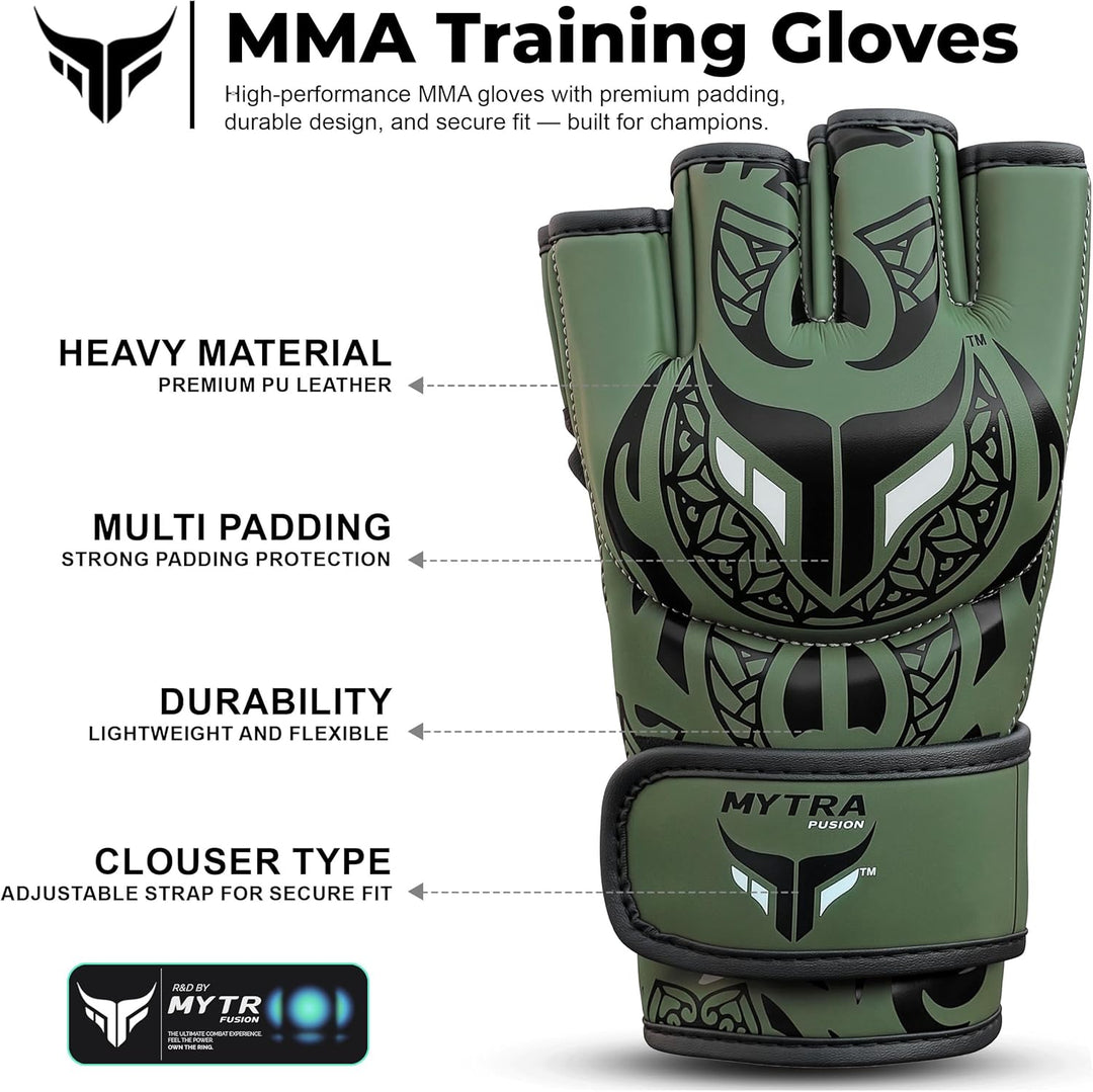 MMA Handschuhe Männer und Frauen — Atmungsaktives Offenes Handflächendesign Grappling & MMA Sparring