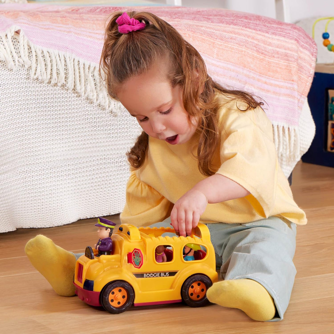 B. toys by Battat – Boogie Bus – Interaktiver Schulbus mit 5 Figuren, Lichtern und Tönen für Kinder