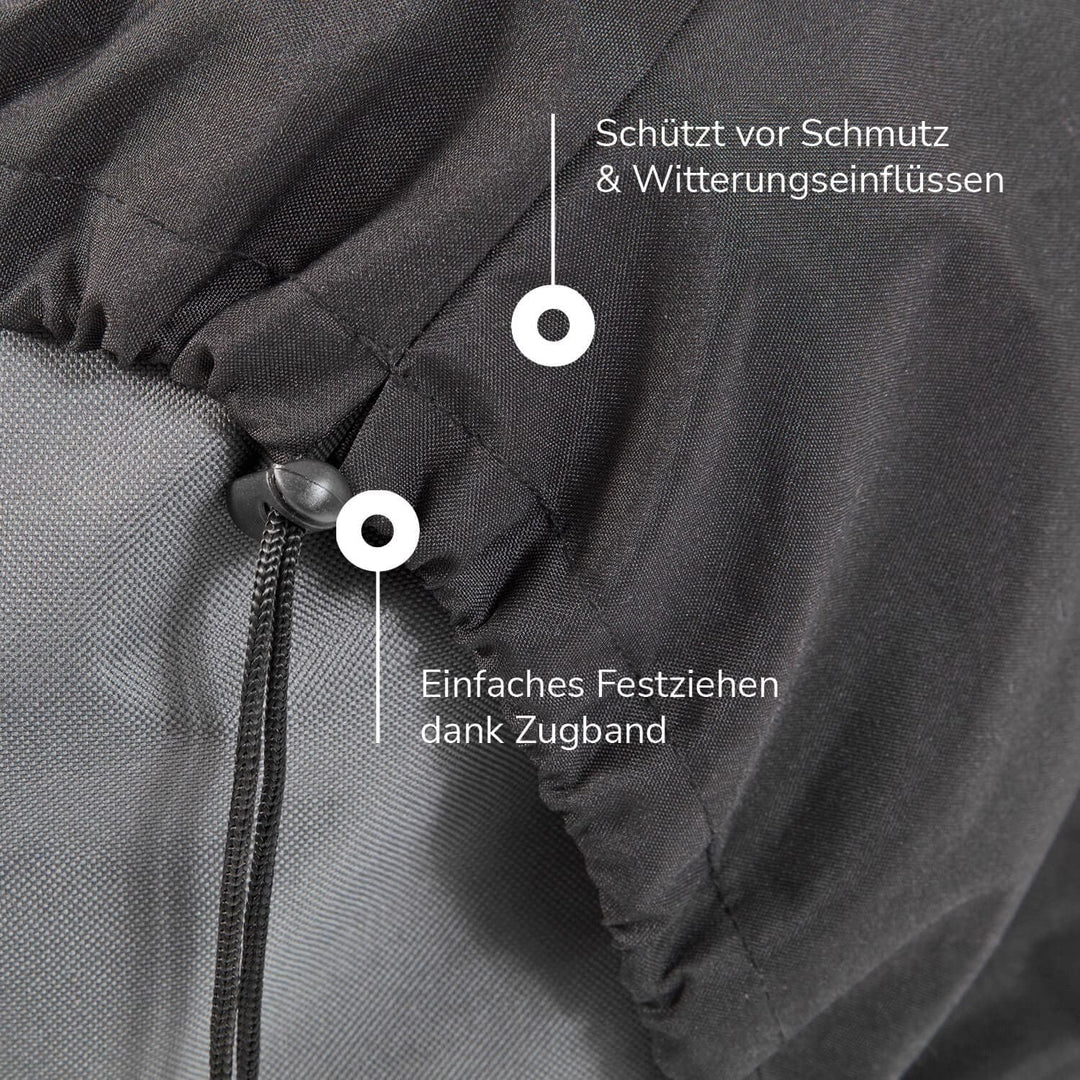 mokebo® Schutzhülle für Outdoor Pouf rund 'Der Beschützer', Cover wasserfest & wetterfest, Sonnensch
