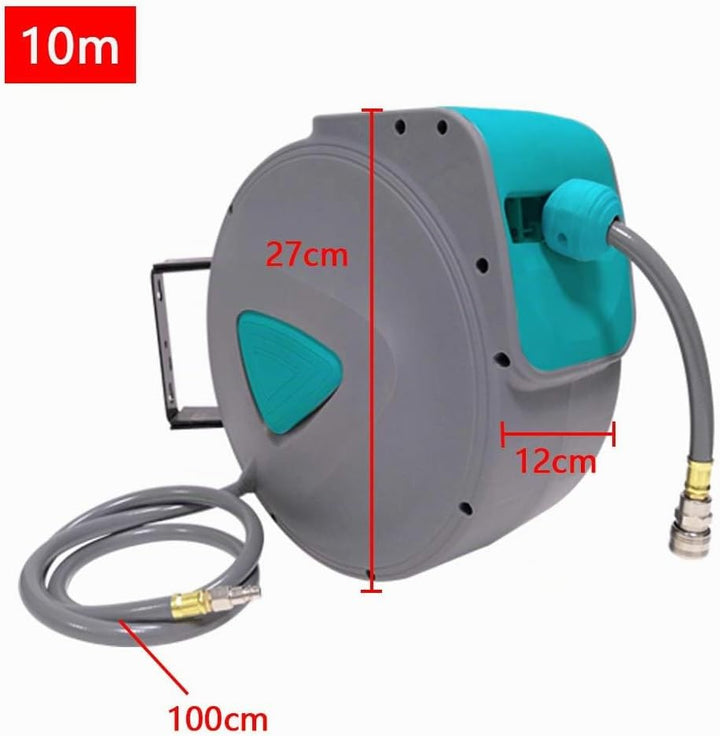ROSEJANE 10m Druckluftschlauchtrommel 1/4" Anschluss Druckluftschlauch Aufrolle Automatisch Schlauch
