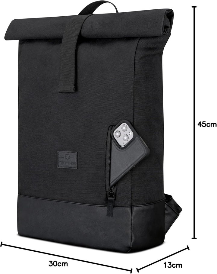 Johnny Urban Rolltop Rucksack Damen & Herren - Adam Large - 15.6" Laptop Fach - Robustes Baumwoll Ca