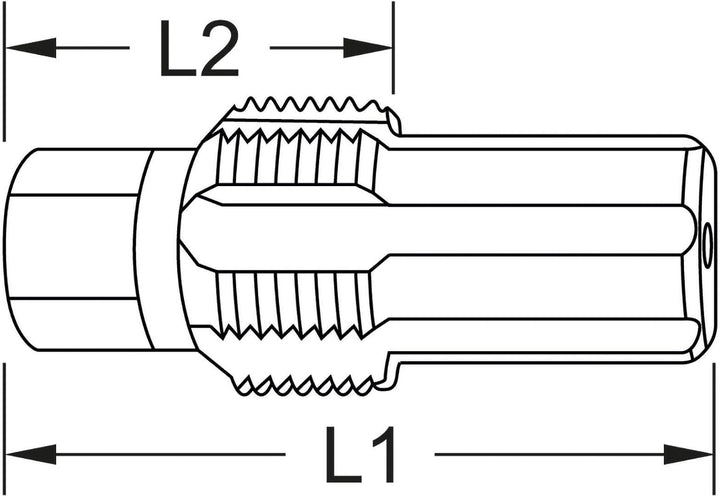 KS Tools 150.2546 Gewindeschneider mit Führungsbolzen für Partikelfiltersensoren, M22x1,5