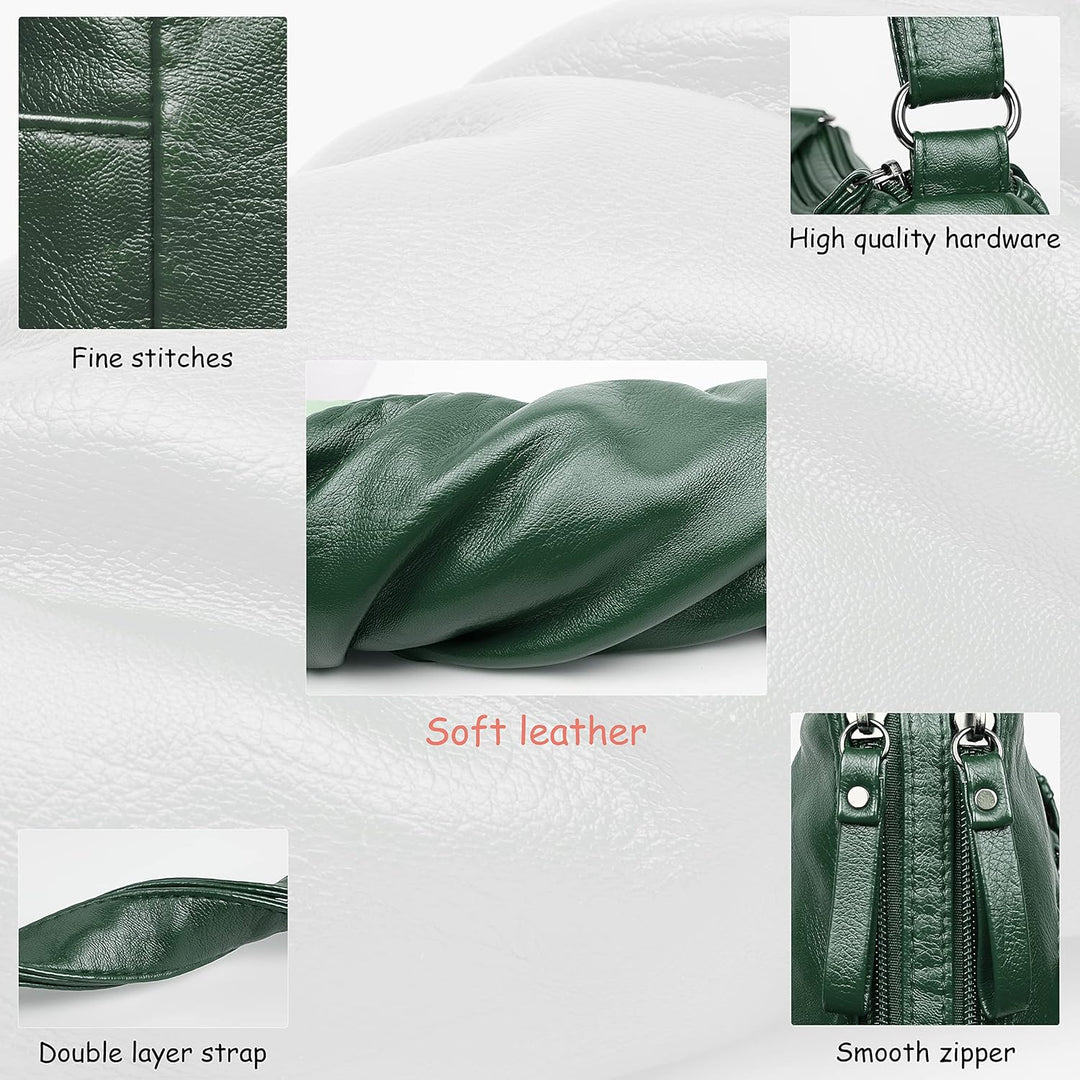 Geldbörsen für Damen, weiches PU-Leder, Umhängetasche, Damen, Umhängetasche, Taschenbücher Grün - 29