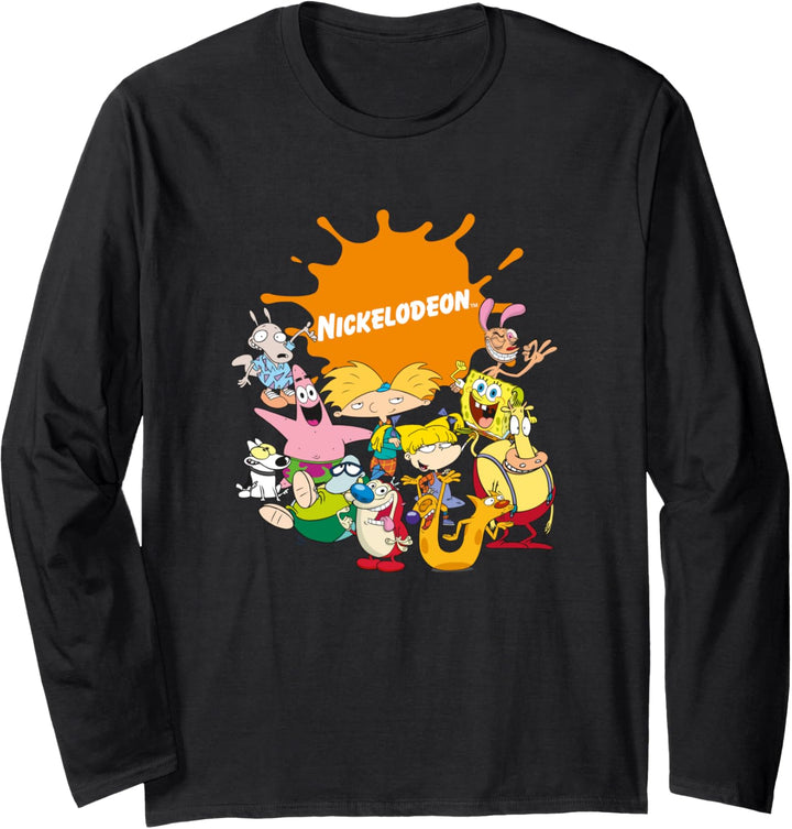 Nickelodeon Splatter Logo Group Shot C1 Langarmshirt