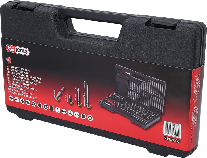 KS Tools 911.2008 1/4" Bit-Satz, 208-tlg