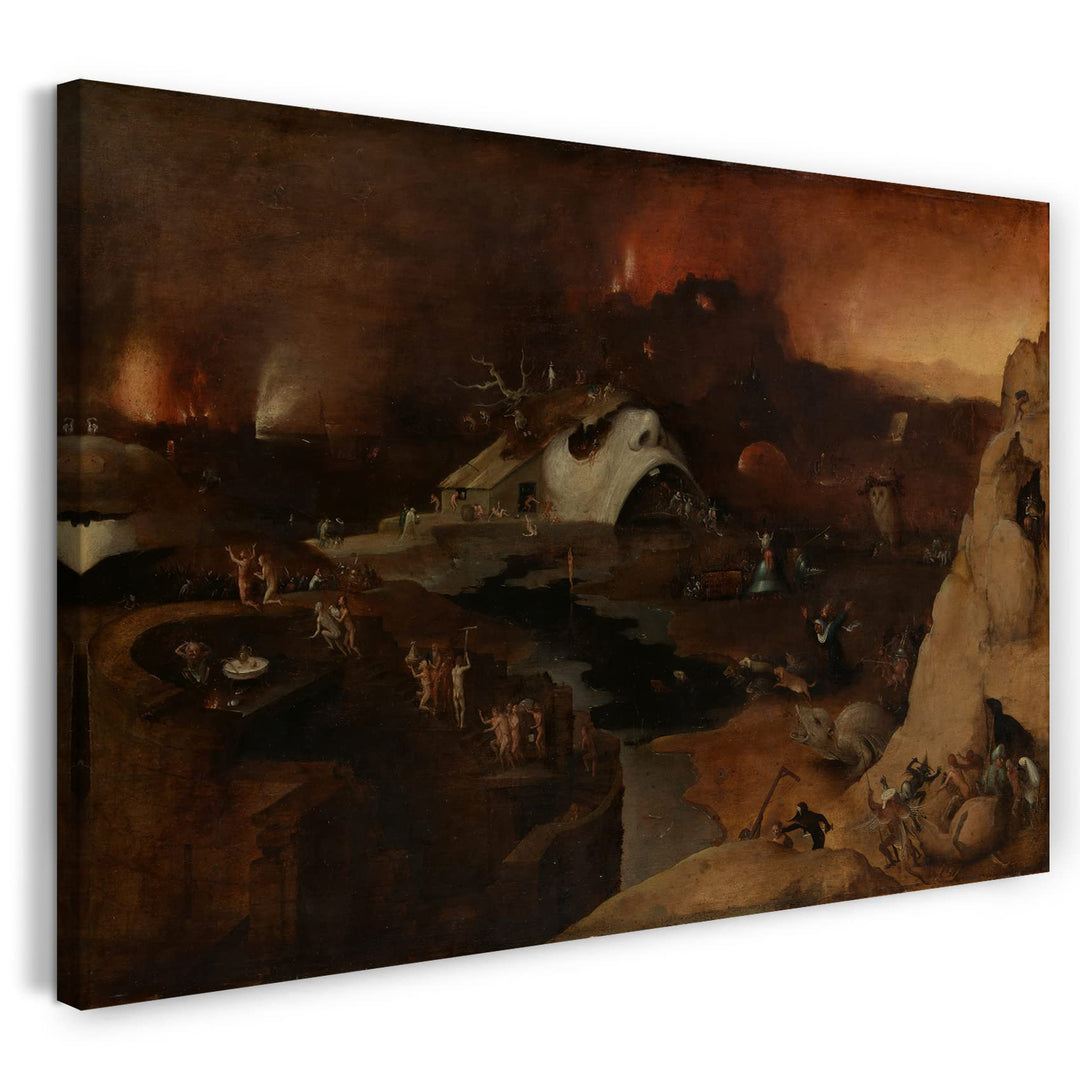 Printed Paintings Leinwand (80x60cm): Nachfolger von Hieronymus Bosch - Christi Abstieg in die Hö 80