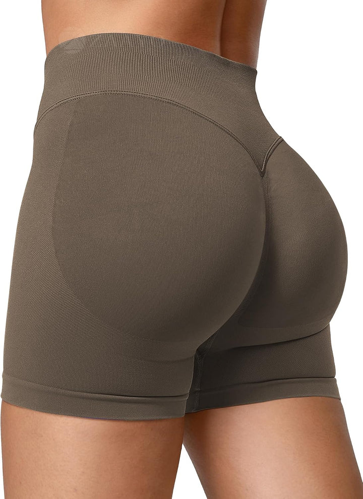 Damen Sport Shorts Hidden Scrunch Workout Auswirkungen Short 4.5 "Scrunch Butt Lifting Gym Short Nah