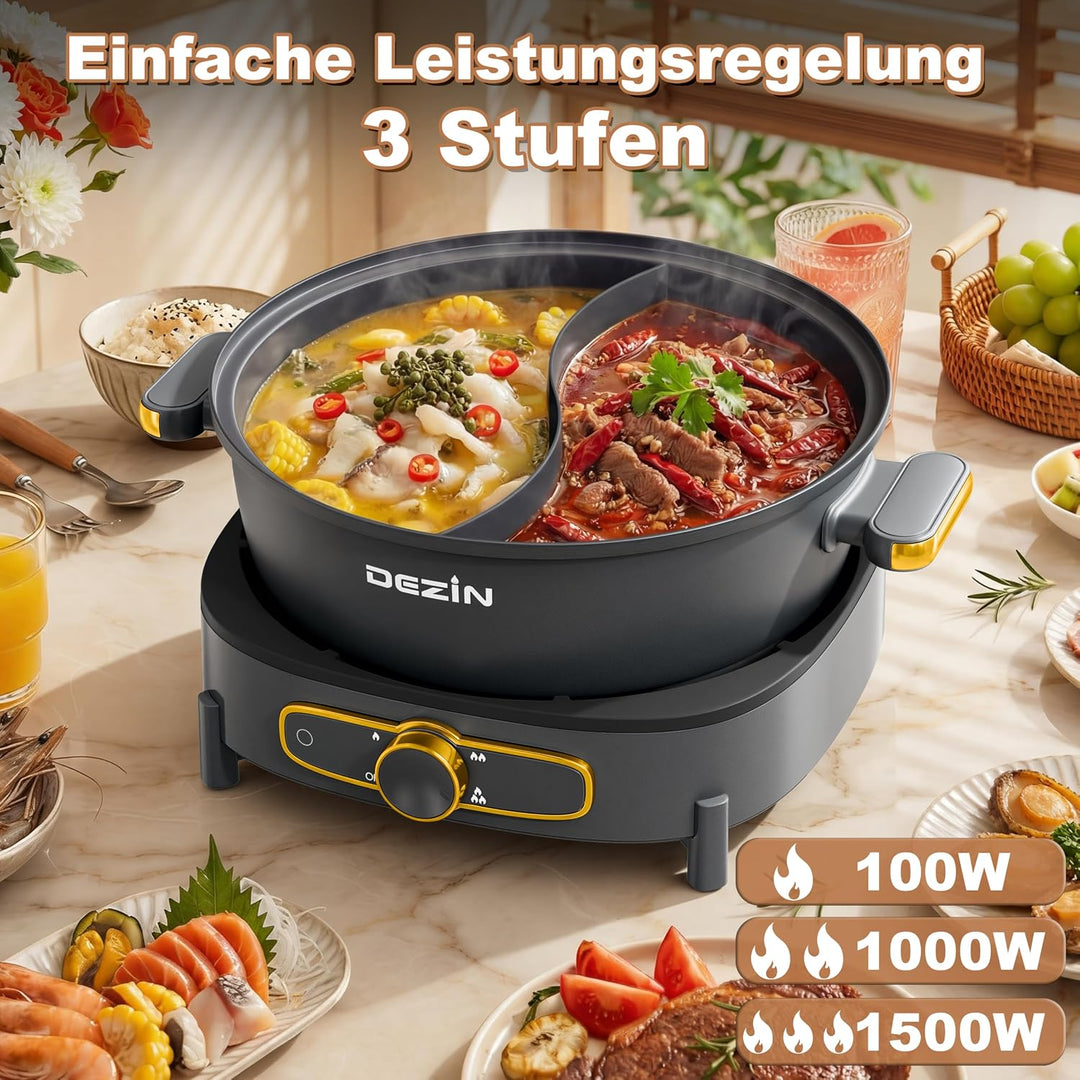 Dezin Hot Pot Electric mit Trennwand