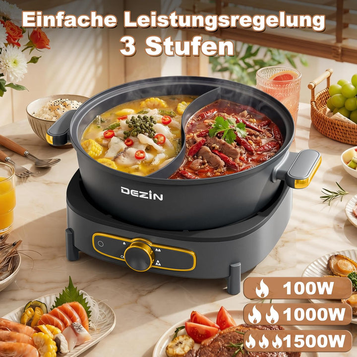 Dezin Hot Pot Electric mit Trennwand