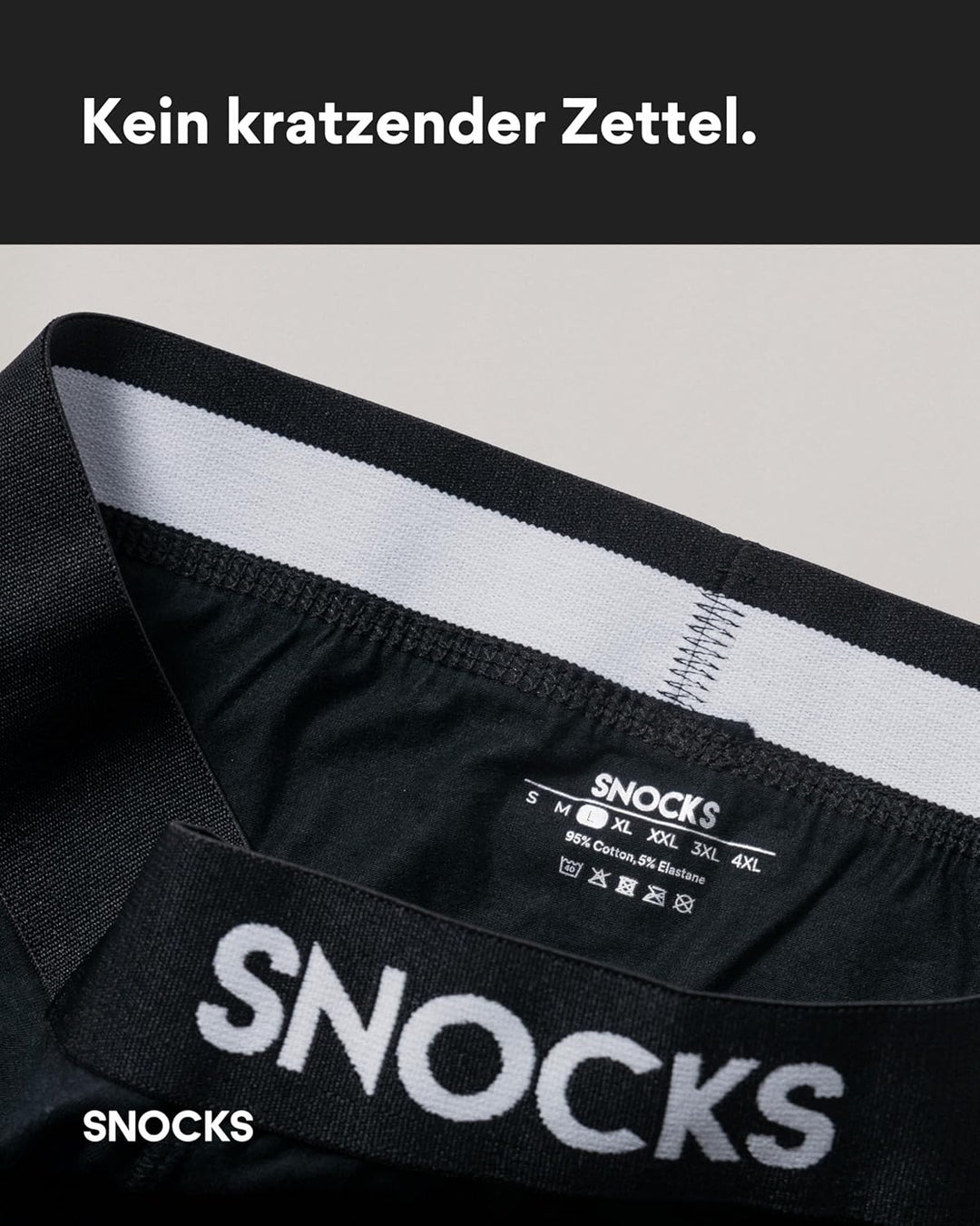 Snocks Boxershorts Herren Bio Baumwolle (6er Pack) Unterhosen Herren ohne einschneidenden Gummibund