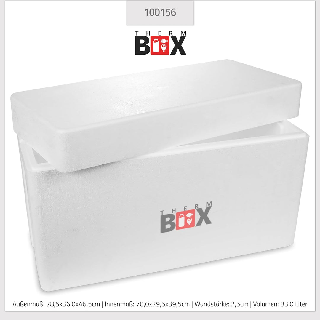 THERM BOX Styroporbox 37L bis 83L Verschiedene Grössen Isolierbox Thermobox Kühlbox Warmhaltebox Wie