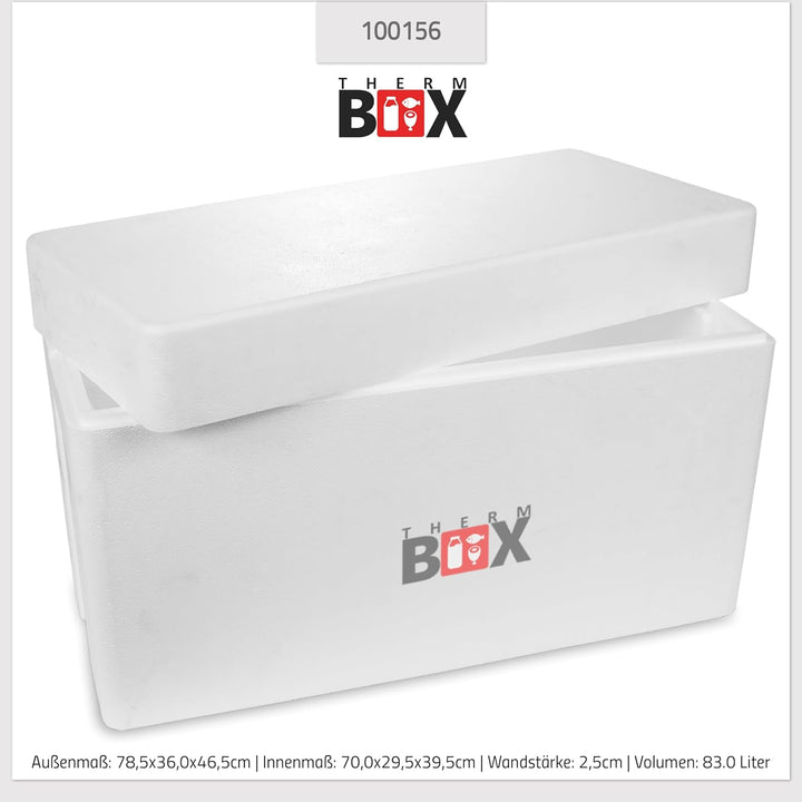 THERM BOX Styroporbox 37L bis 83L Verschiedene Grössen Isolierbox Thermobox Kühlbox Warmhaltebox Wie