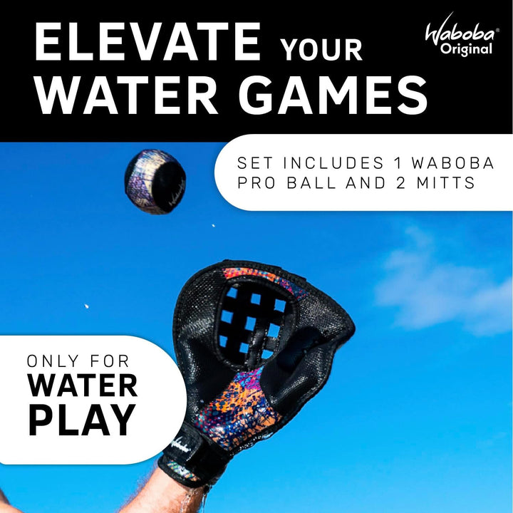 Waboba Water Pro Catch Glove &amp; Pro Water-Bouncing Ball Set – Fanghandschuh im Baseball Stil für Schw